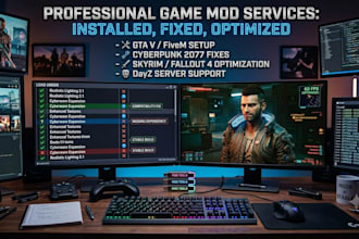create fix install optimize gta 5 cyberpunk 2077 skyrim fallout 4 mods dayz mod