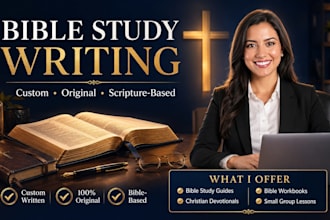 create a christian bible study, devotionals, journal and workbook