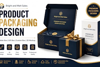do product packaging design, box design, mailer box, 3d mockup and gift box