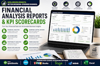 create a financial analysis report and KPI scorecard from your accounting data