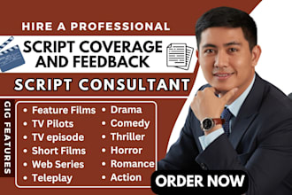 write script coverage feedback, script note analysis for tv script or screenplay
