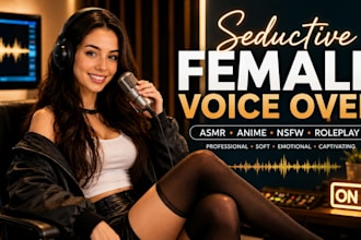 record voiceover nsfw cute female voice over asmr voice acting narration anime