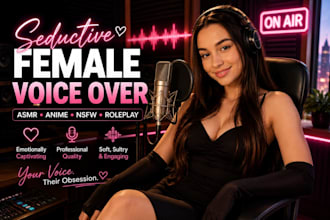 record voiceover nsfw cute female voice over asmr voice acting narration anime