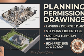 do planning permission drawings, existing and proposed plans, site location plan