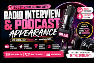 interview you on iheart radio to promote your brand