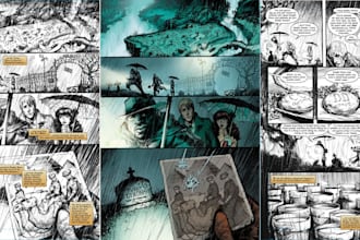 draw graphic novel character sheets turnaround and concept art