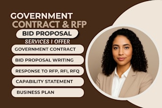 find and write rfp, government contract, bid proposal, rfq, rfi, respond to rfp