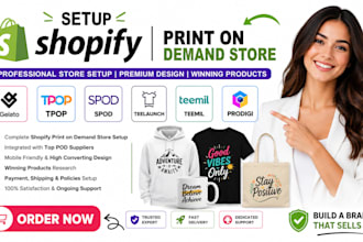 setup shopify etsy print on demand store printify printful gooten gelato tpop