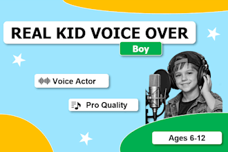 record a youthful expressive boy kid voice over