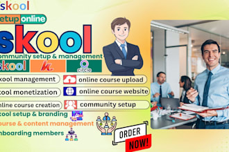 skool community online course content creation, course curriculum, kajabi course