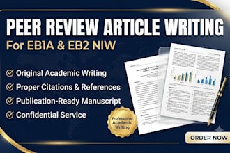 write academic peer review articles for eb1a and eb2 niw petitions