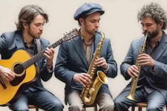 record live gypsy jazz manouche clarinet and saxophone for your song
