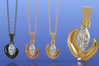 do 3d jewelry cad design and 3d product model for 3d printing and manufacturing