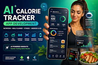 develop ai calorie tracker app nutrition app fitness app meal planner for ios