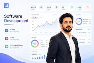 develop custom web portal, saas and business  software