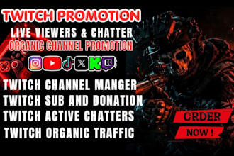 organically promote your twitch stream to increase real viewers and chatters
