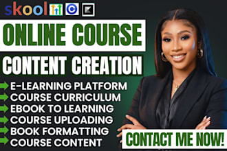 create online course content curriculum and elearning course content creation