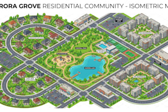 create custom isometric building or city in vector format