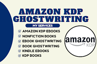 be your amazon KDP ebook and nonfiction book ghostwriter