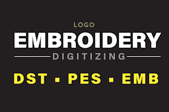 digitize your logo for embroidery dst pes and emb files