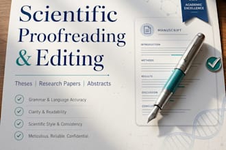 proofread and edit your scientific thesis or research paper