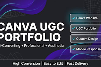 design a high converting ugc portfolio canva website ugc portfolio design