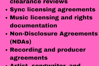 entertainment lawyer in newyork for film clearance, sync licensing,nda,music law