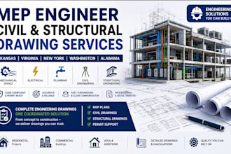 mep engineer plan civil and structural drawing in kansas virginia new york wa al