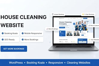 design house cleaning website office cleaning website with booking koala