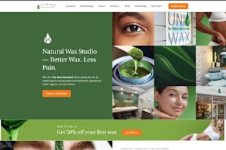design wix waxing studio website waxing salon waxing spa website