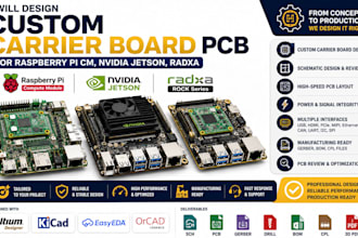 design custom carrier board pcb for raspberry pi cm, nvidia jetson, radxa