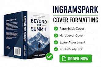 resize and format your ingramspark cover for paperback and hardcover