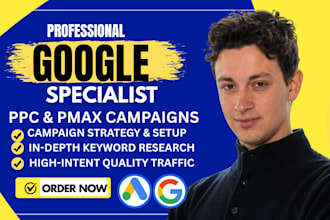 setup and manage google ads adwords PPC campaigns, pmax as ads manager