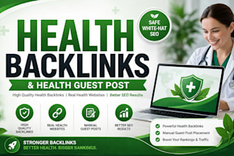 build health backlinks via health guestpost on high da health sites to rank blog