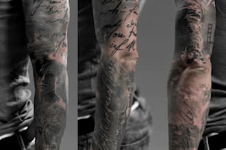 desing a custom tattoo sleeve art for you