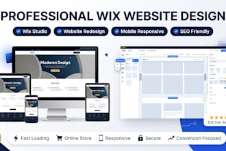 design a professional wix website, wix studio website or redesign wix website