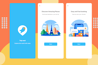 design mobile app splash onboarding for android