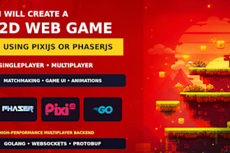 create a 2d web game using pixijs or phaserjs