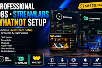 setup obs studio, streamlabs and whatnot professionally