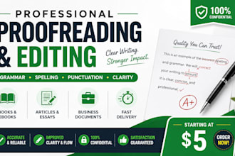 professionally proofread english document