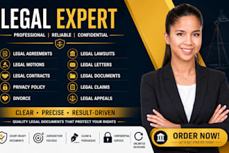 draft legal motion, legal complaint, legal appeal, lawsuit, legal documents