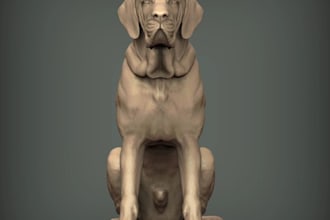 realife dog to printable stl,pets 3mf,obj,face model,animal planter pot,pendants