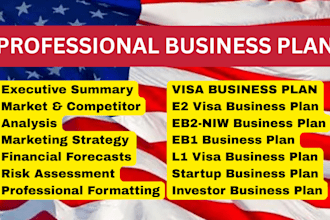 write uk usa visa business plan for eb2 niw e2 l1 eb1 immigration business plan