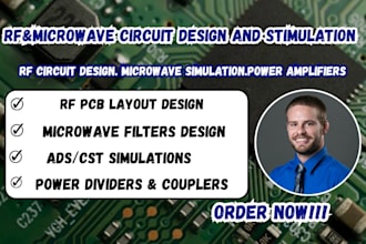 design and simulate rf and microwave circuit especially power amplifier and pcb