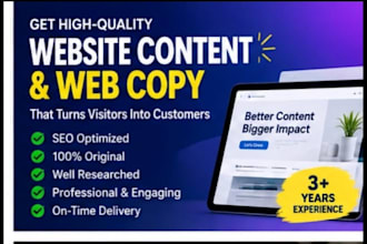 write professional website content and web copy