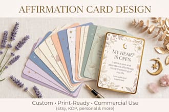 design custom and beautiful affirmation cards