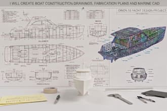 create boat construction drawings, fabrication plans and marine cad