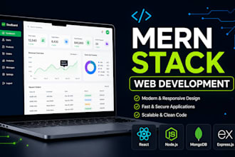 create a professional mern stack website with dashboard
