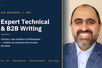 be your technical content and blog writer for b2b and engineering