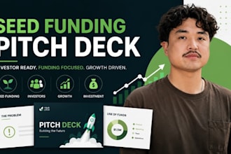 design seed funding pitch deck, startup investment presentation, vc slides